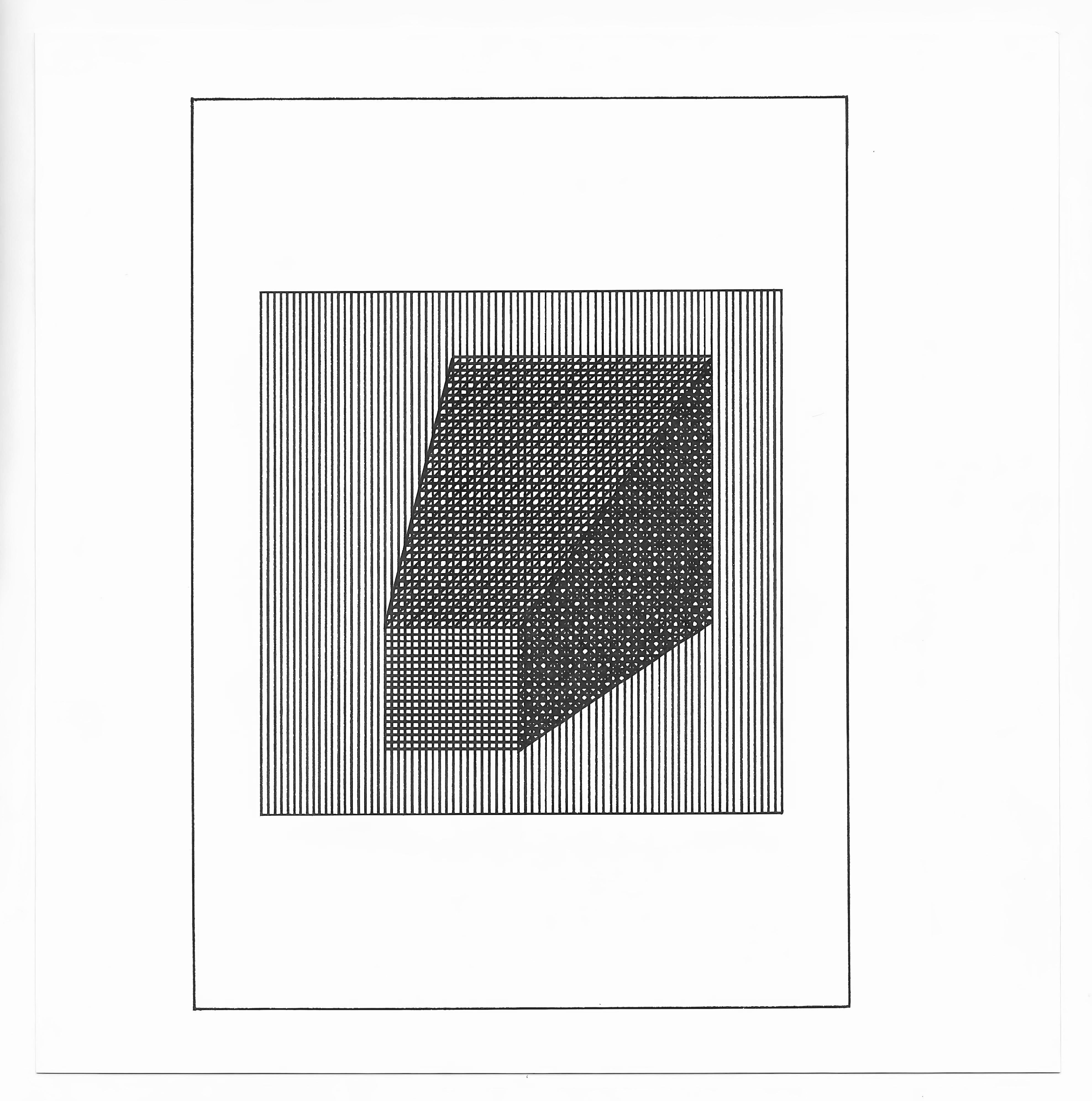 LeWitt, Composición, Ficciones (después de) - Abstract Print Negro de Sol LeWitt