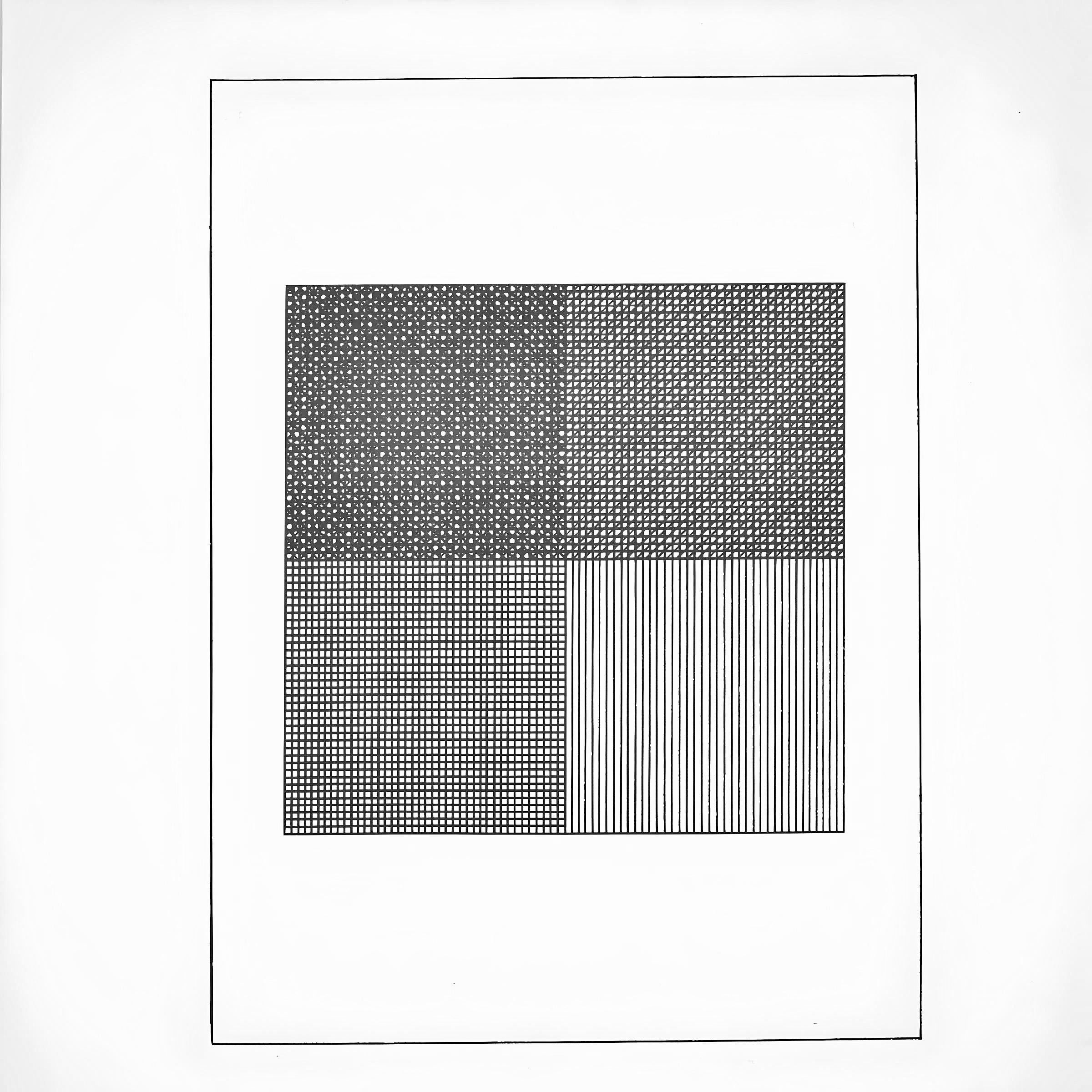 LeWitt, Composition, Ficciones (after) - Black Abstract Print by Sol LeWitt