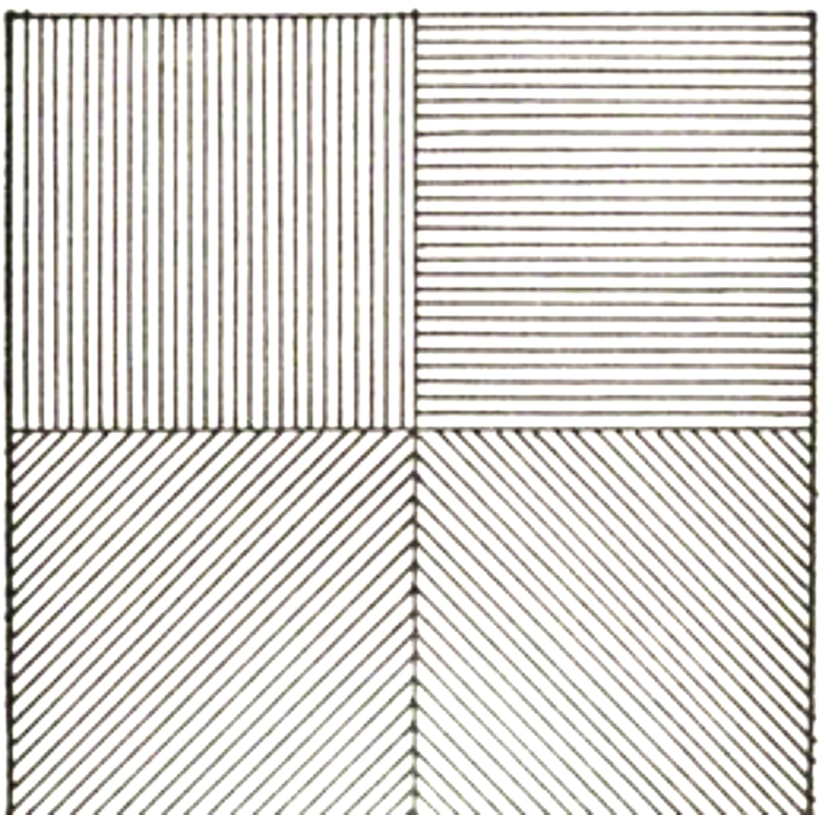 Lines in Four Directions - Print by Sol LeWitt