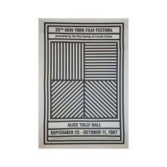 Original 1987 New York Film Festival Poster by Sol LeWitt