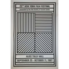Original 1987 New York Film Festival Poster by Sol LeWitt