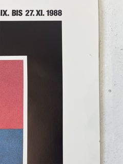 Original Vintage 1988 Exhibition Poster, Kestner Society Hanover Walldrawings