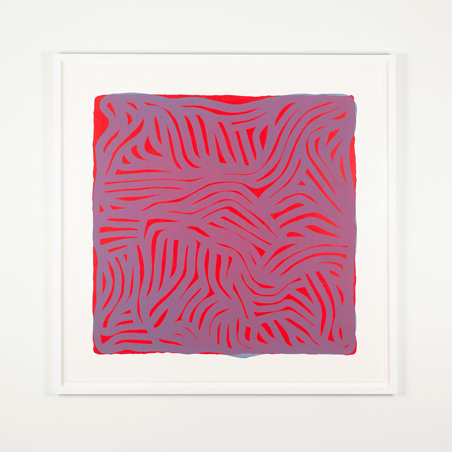 Abstract Print Sol LeWitt - Courbes Paralleles