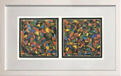 Sol Lewitt Continuous Forms and Color Offset Print, Framed, 1989