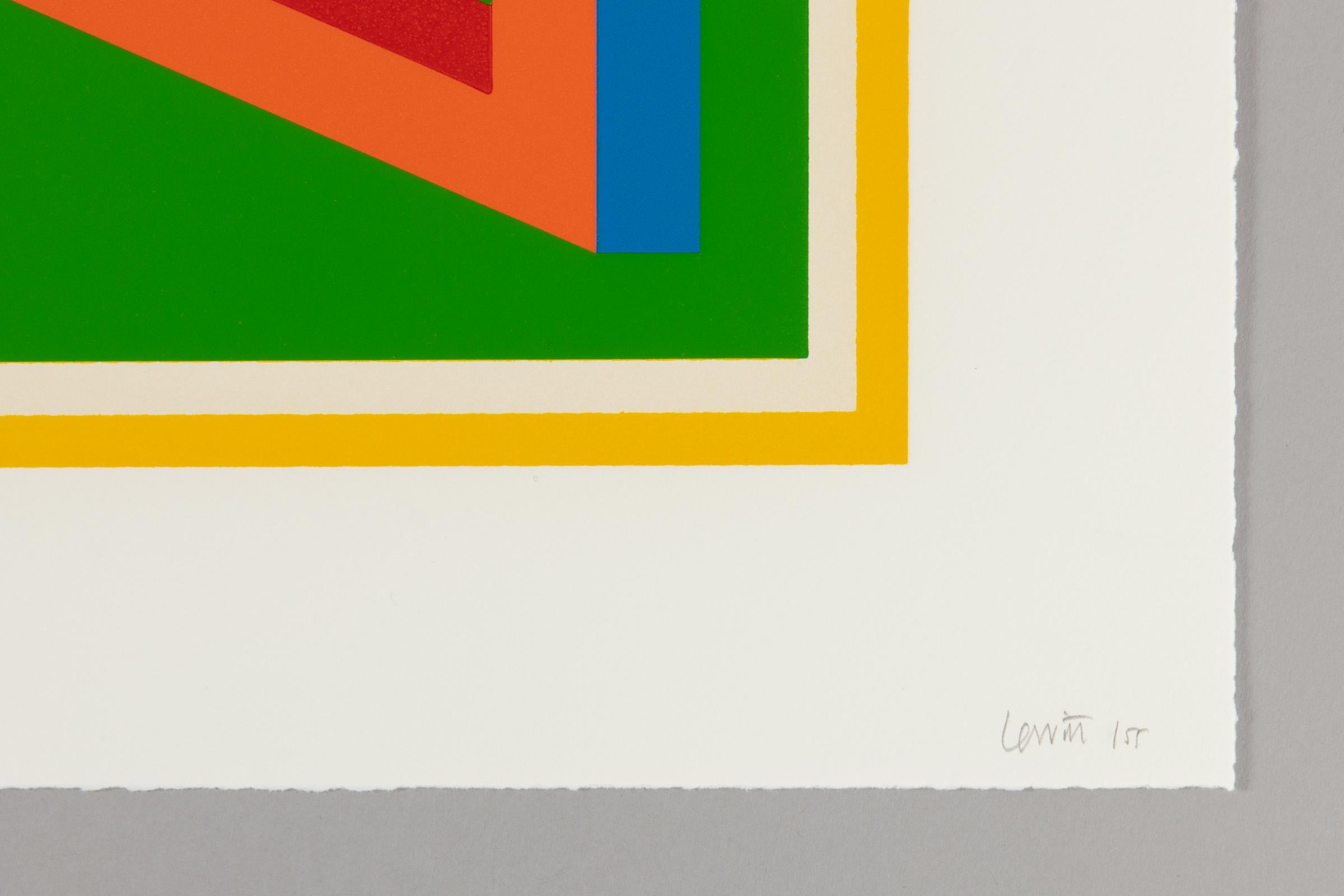 Sol LeWitt, Figures isométriques II - Impression soudée, linogravure Orignal, Art conceptuel en vente 2