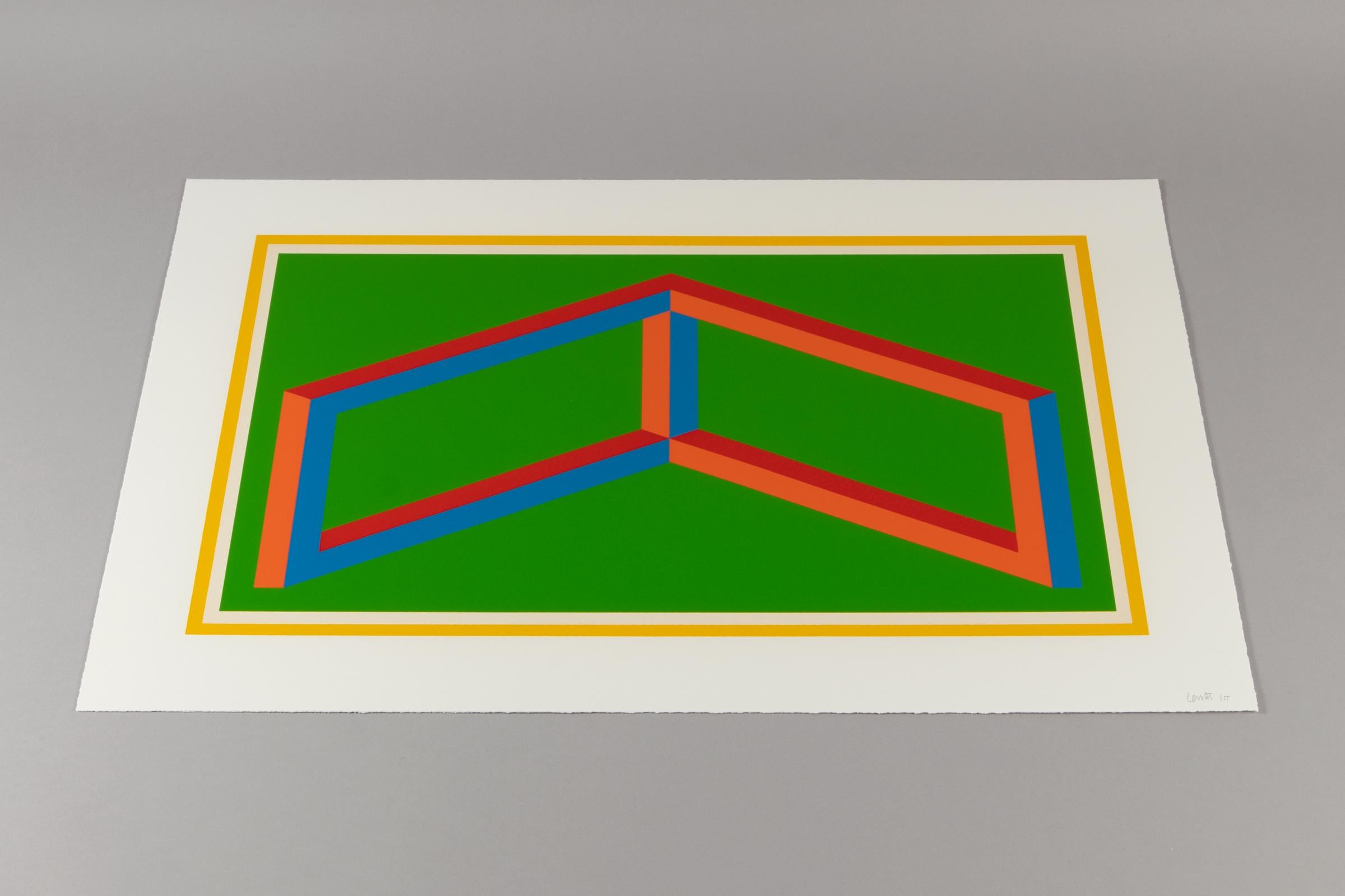 Sol LeWitt, Figures isométriques II - Impression soudée, linogravure Orignal, Art conceptuel en vente 4