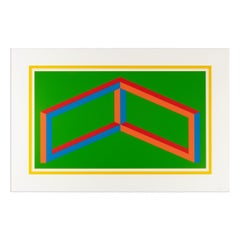 Sol LeWitt, Isometric Figures II - SIgned Print, Orignal Linocut, Conceptual Art