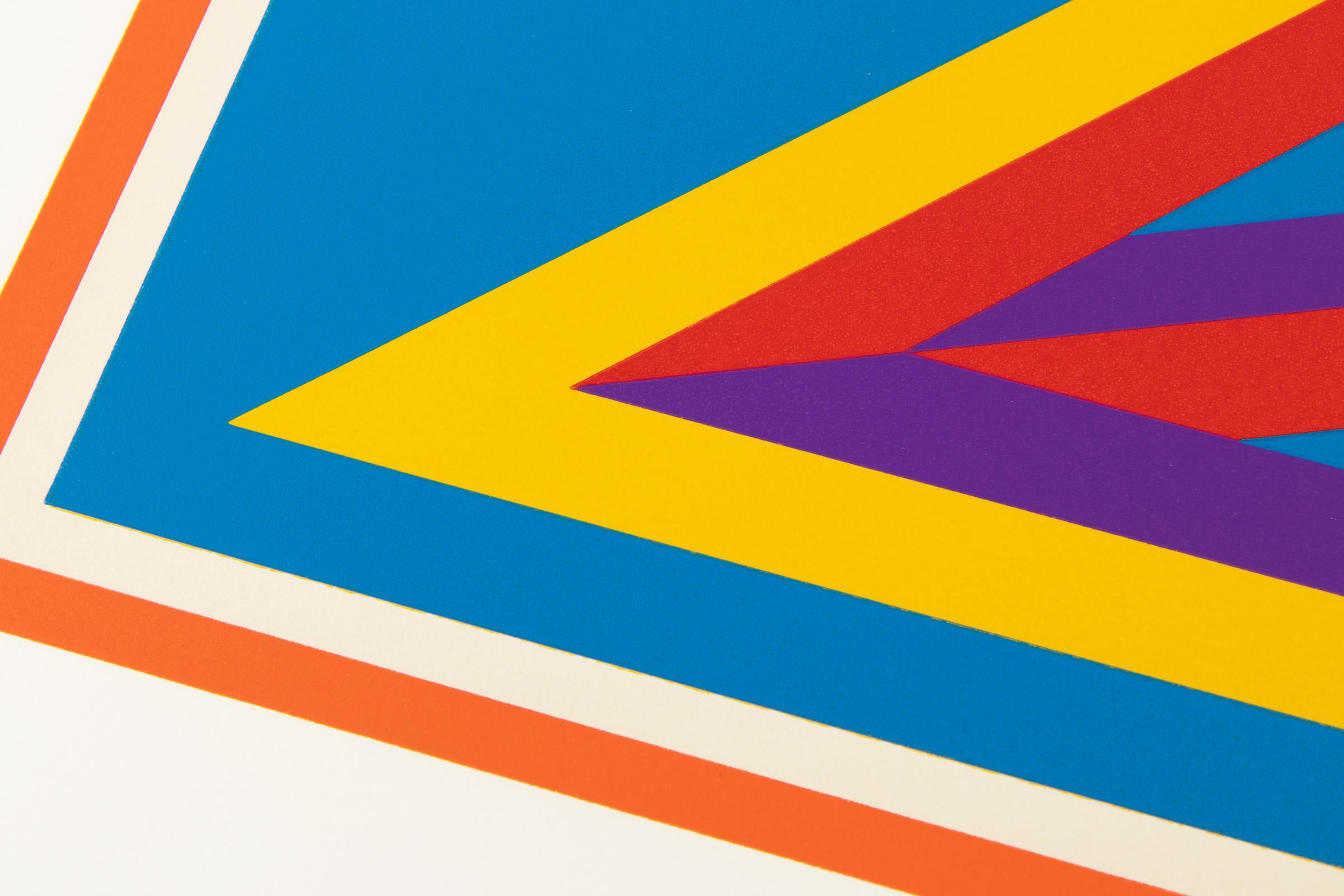 Sol LeWitt, Figure isometriche V - Stampa firmata, Linocut originale, Arte concettuale 3