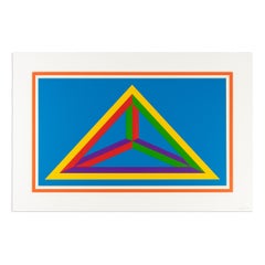 Sol LeWitt, Isometric Figures V - SIgned Print, Orignal Linocut, Conceptual Art