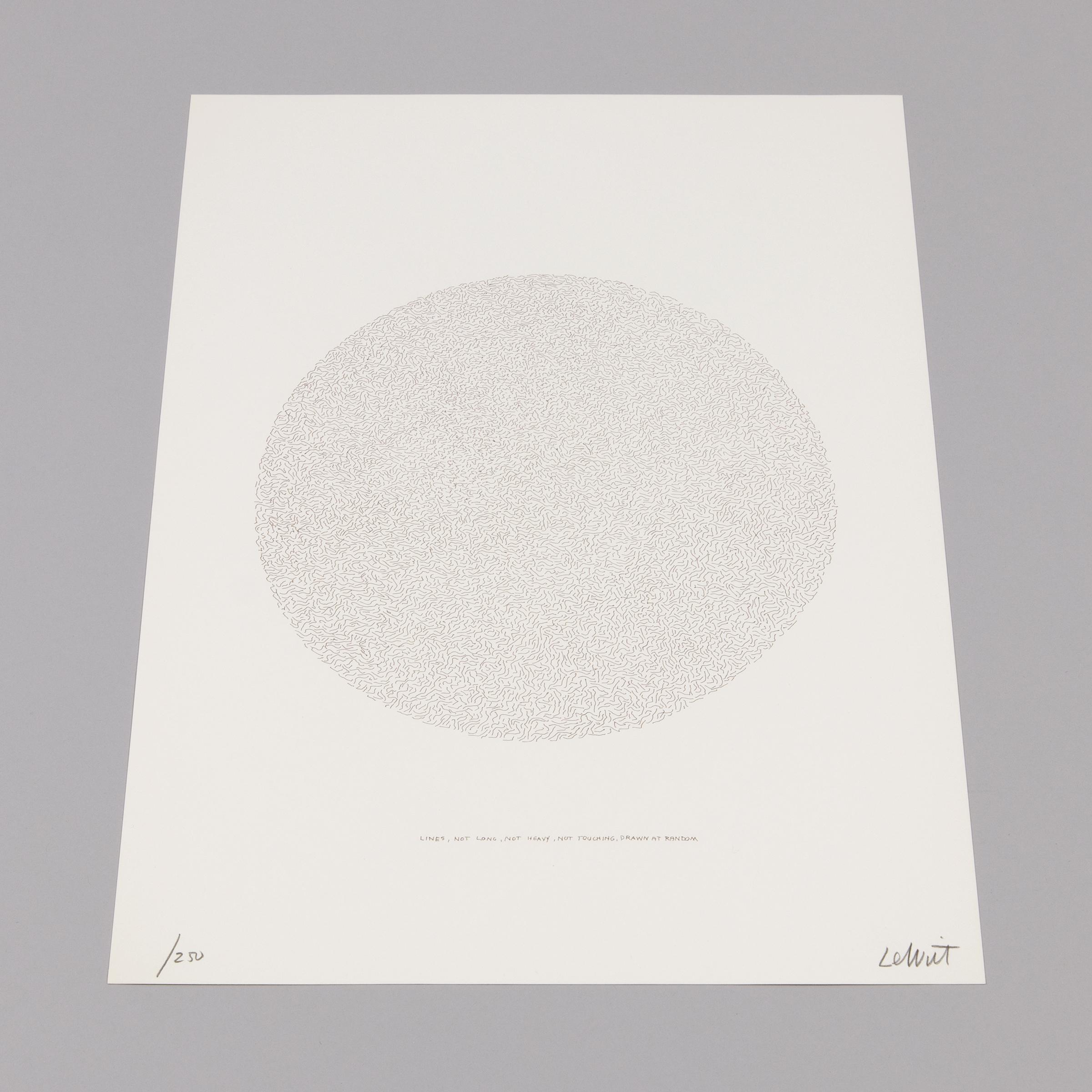 Sol LeWitt, Lines, Not Long, Not Heavy, Not Touching, Drawn at Random (Circle) For Sale 1