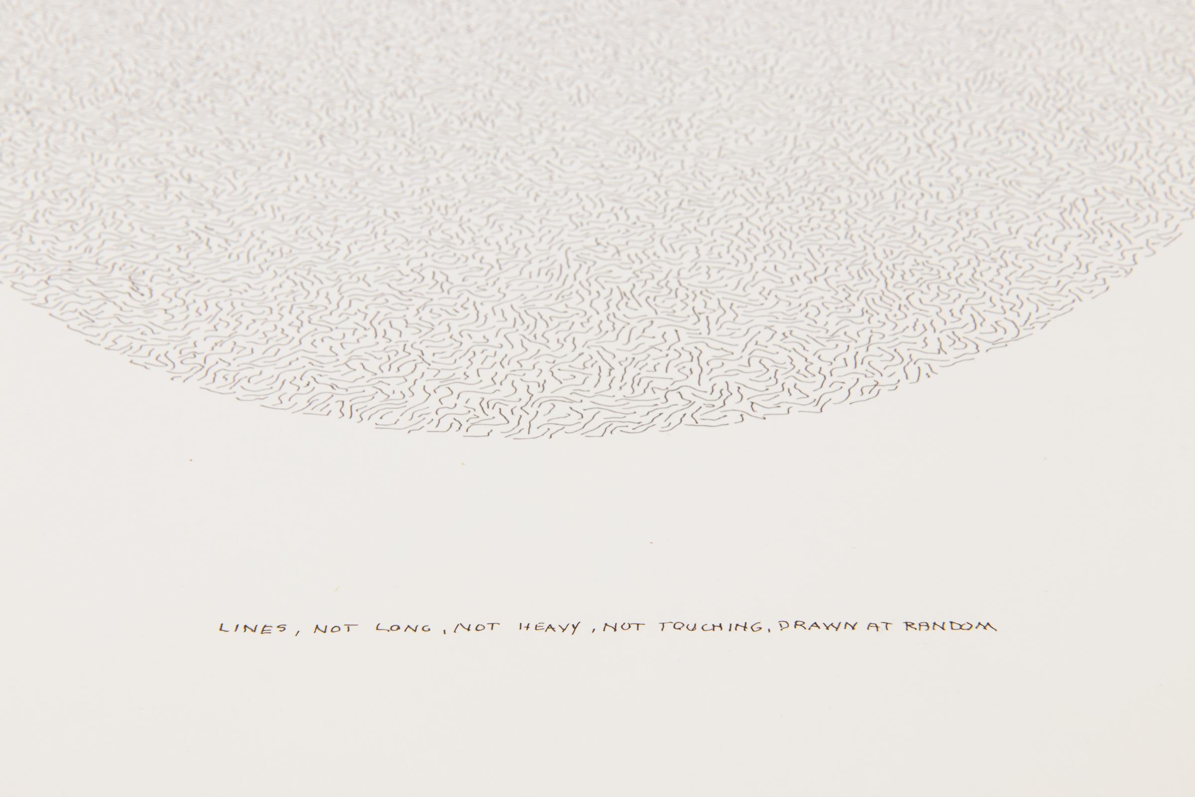 Sol LeWitt, Lines, Not Long, Not Heavy, Not Touching, Drawn at Random (Circle) For Sale 2