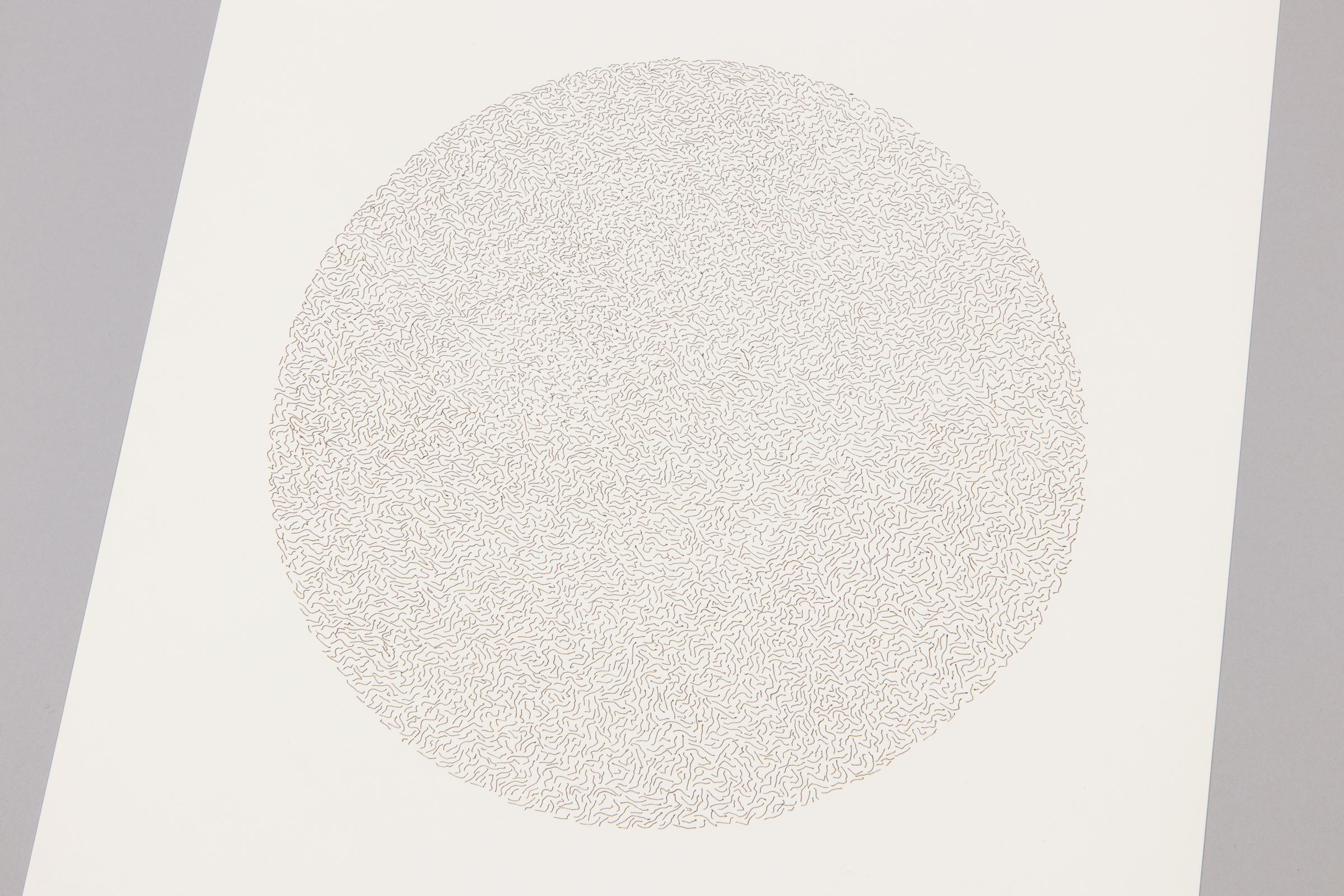Sol LeWitt, Lines, Not Long, Not Heavy, Not Touching, Drawn at Random (Circle) For Sale 3