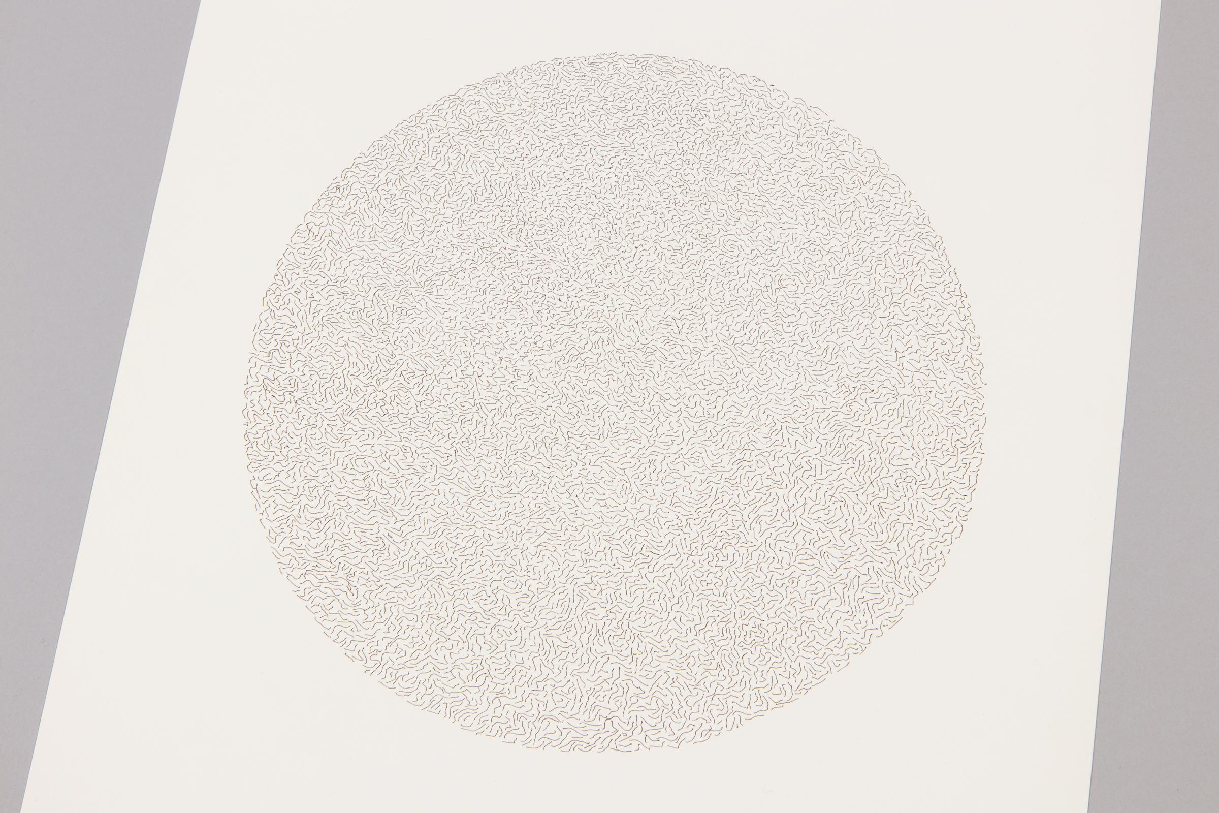 Sol LeWitt, Líneas, no largas, no pesadas, no se tocan, dibujadas al azar (Círculo) 3