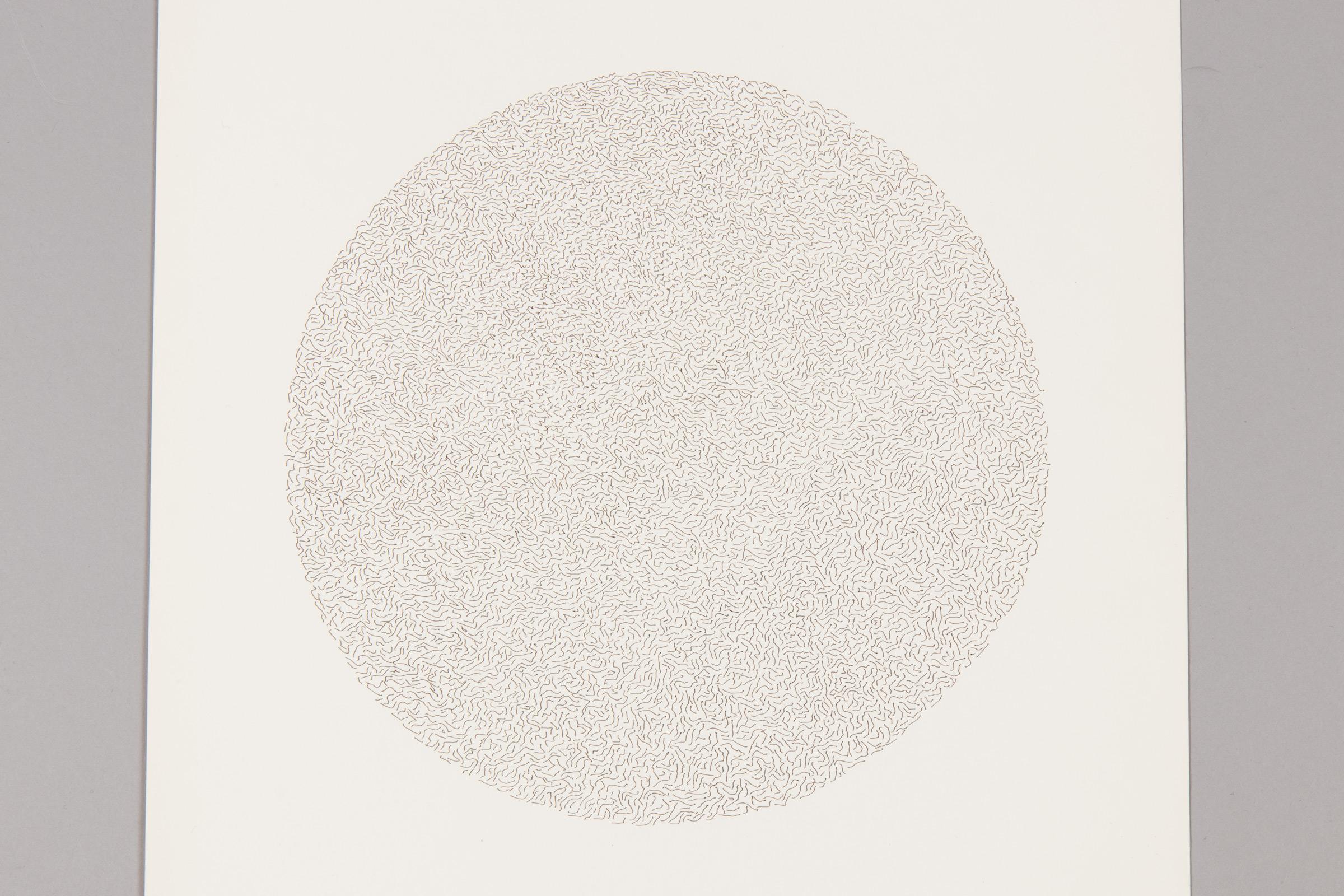 Sol LeWitt, Lines, Not Long, Not Heavy, Not Touching, Drawn at Random (Circle) For Sale 4