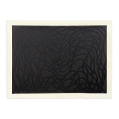 Sol LeWitt, Loopy Doopy (Black/Gray) - Woodcut, 2000, Abstract Art, Signed Print