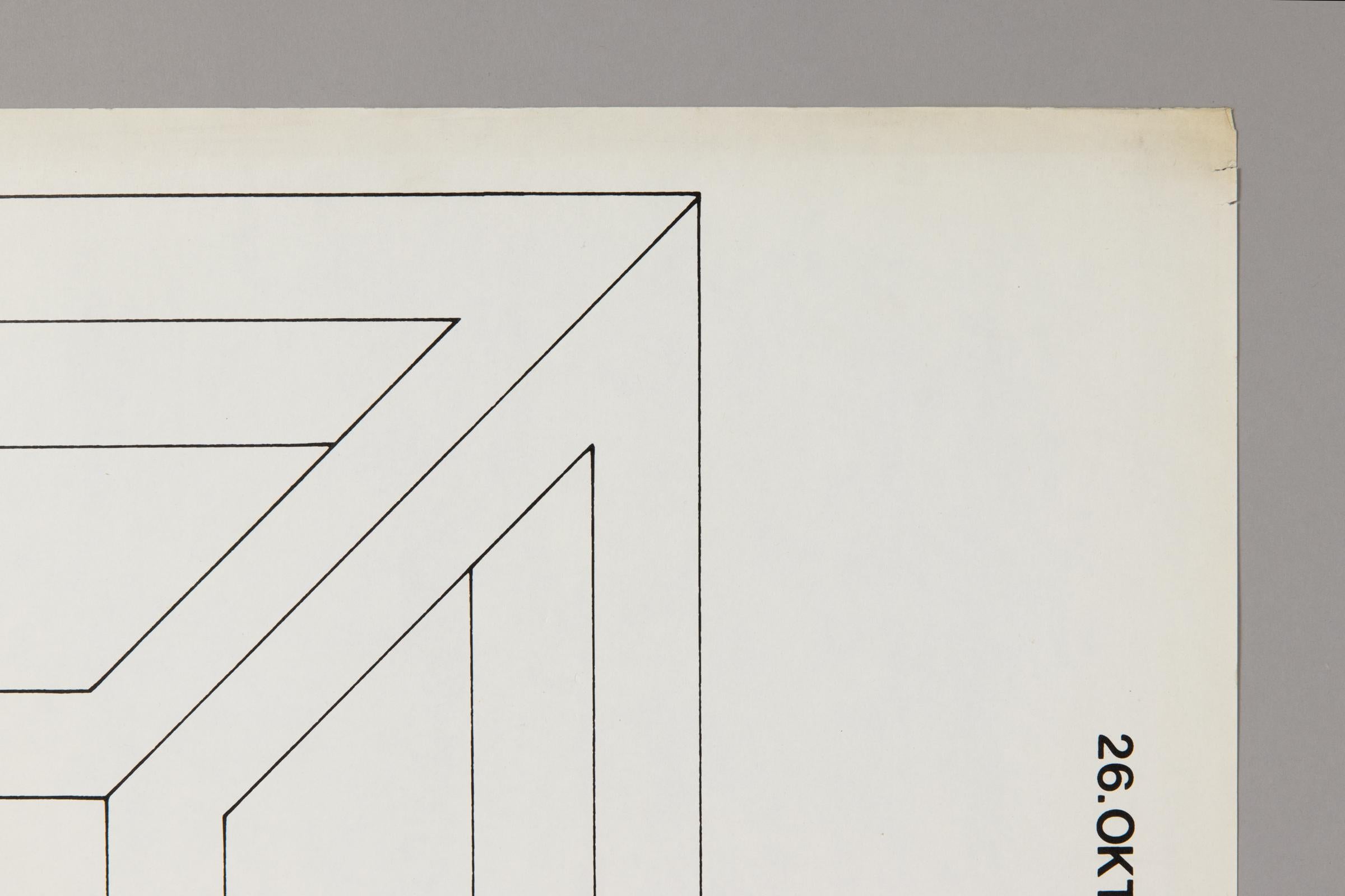 Sol LeWitt, Poster originale della mostra, 1969, Museum Haus Lange, Arte astratta 2
