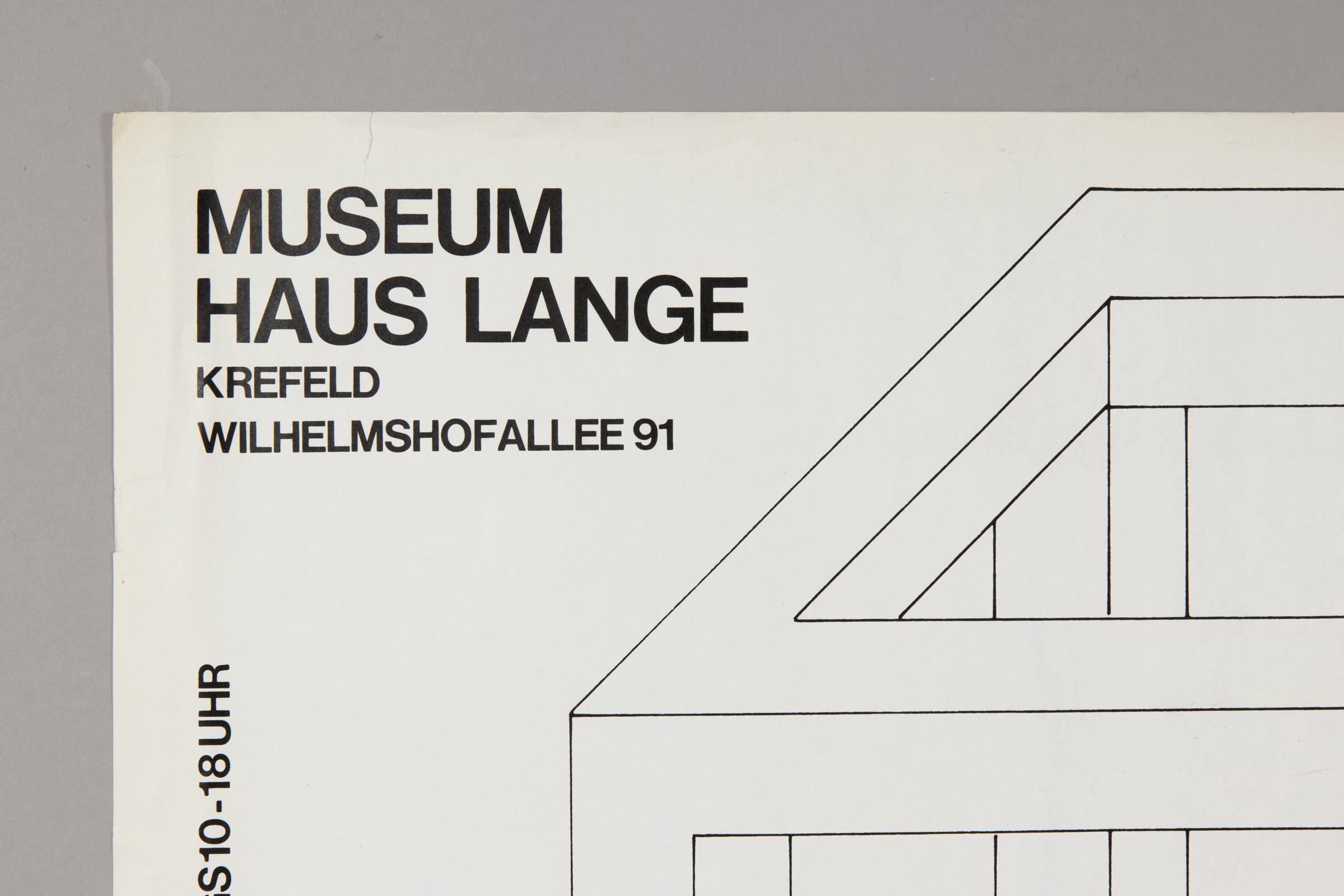 Sol LeWitt, Original Exhibition Poster, 1969, Museum Haus Lange, Abstract Art 1