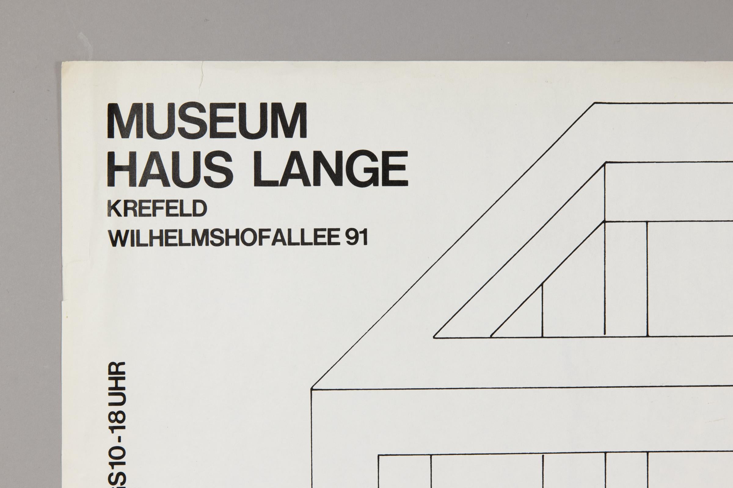 Sol LeWitt, Poster originale della mostra, 1969, Museum Haus Lange, Arte astratta 3