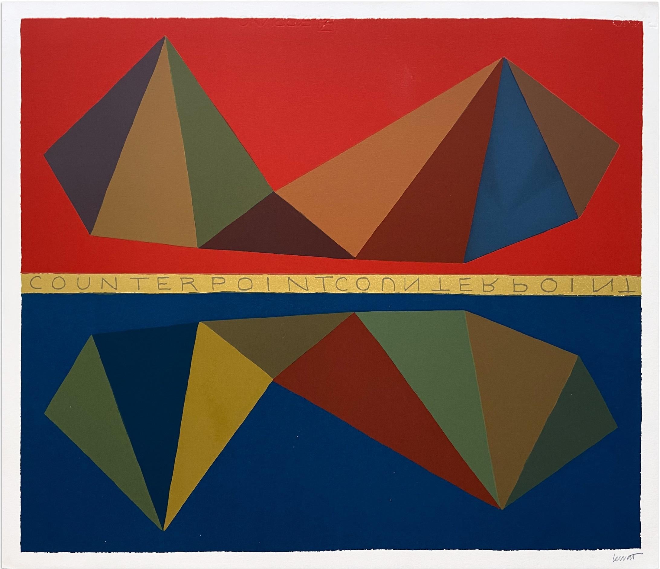 Two Asymmetrical Pyramids and Their Mirror Images (Counterpoint) - Print by Sol LeWitt