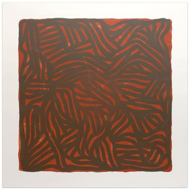 Sol LeWitt Abstract Print - Untitled (Brown)