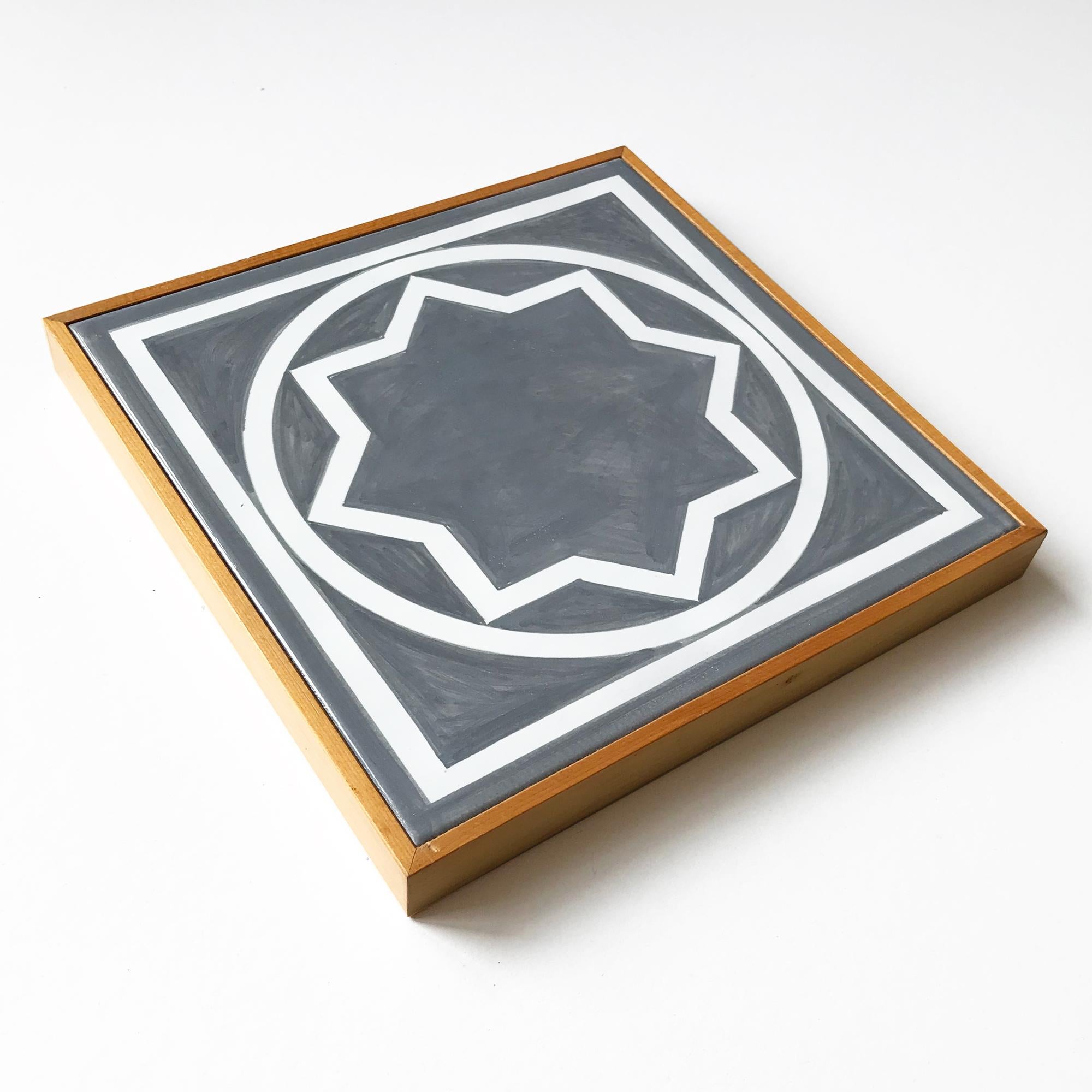 Untitled, Ceramic Wall Tile (Grey), Geometric Abstraction, Minimalism - Print by Sol LeWitt