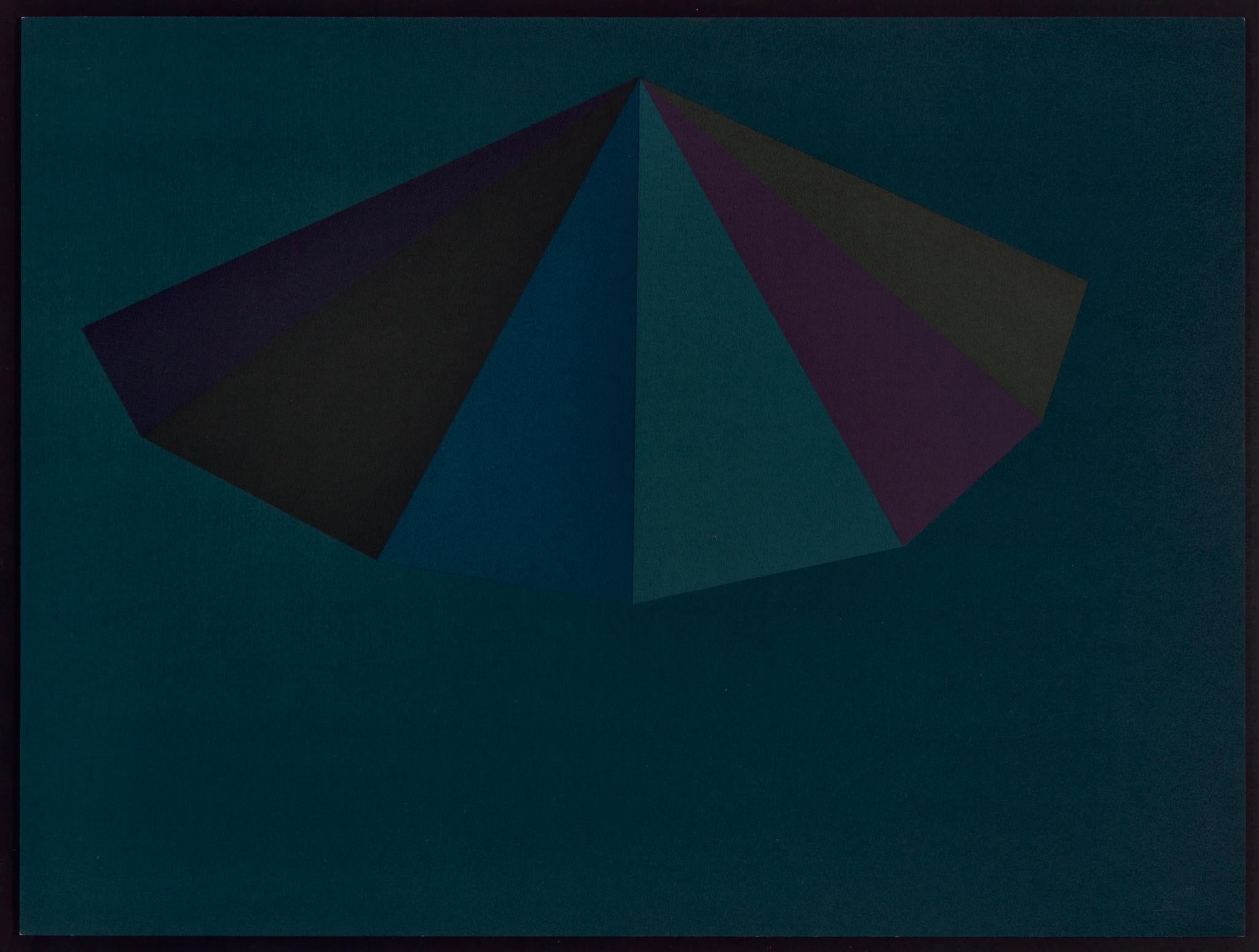 Sol LeWitt Abstract Print - A pyramid, from 'Für Joseph Beuys' - minimal art 