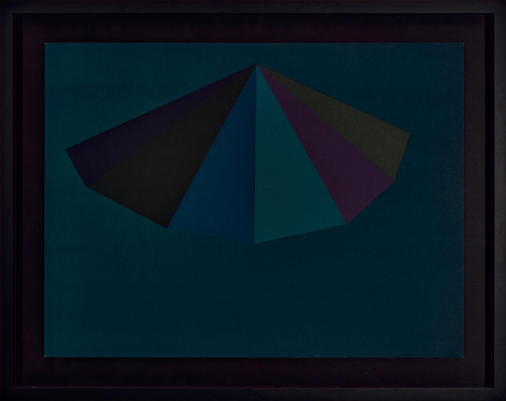 A pyramid, from 'Für Joseph Beuys' - minimal art  - Print by Sol LeWitt