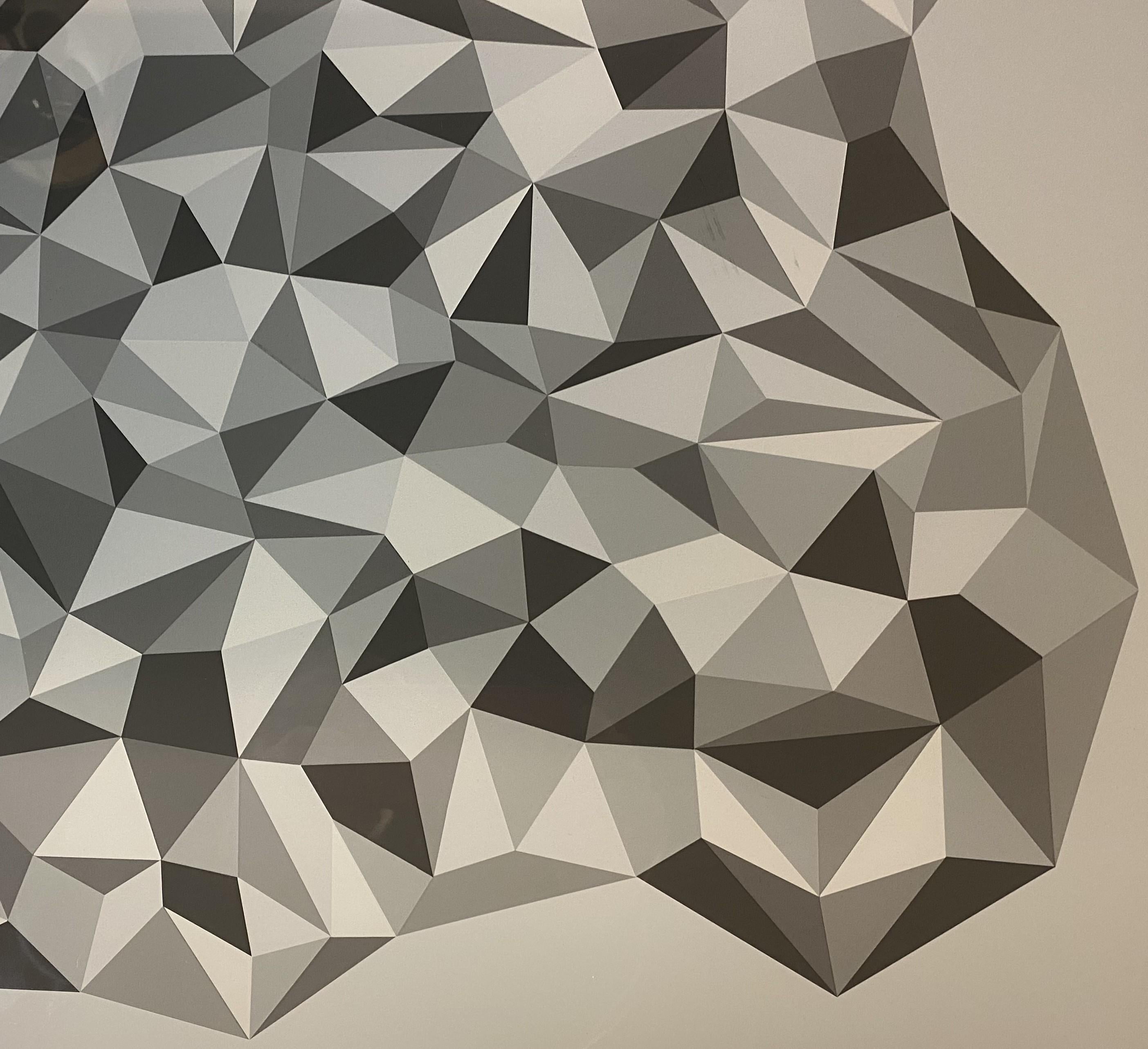 Une belle sérigraphie géométrique en noir et blanc du portfolio Kinderstern de l'artiste américain Sol LeWitt (1928-2007). LeWitt est né à Hartford, dans le Connecticut, et a fréquenté l'université de Syracuse où il a étudié la peinture et la