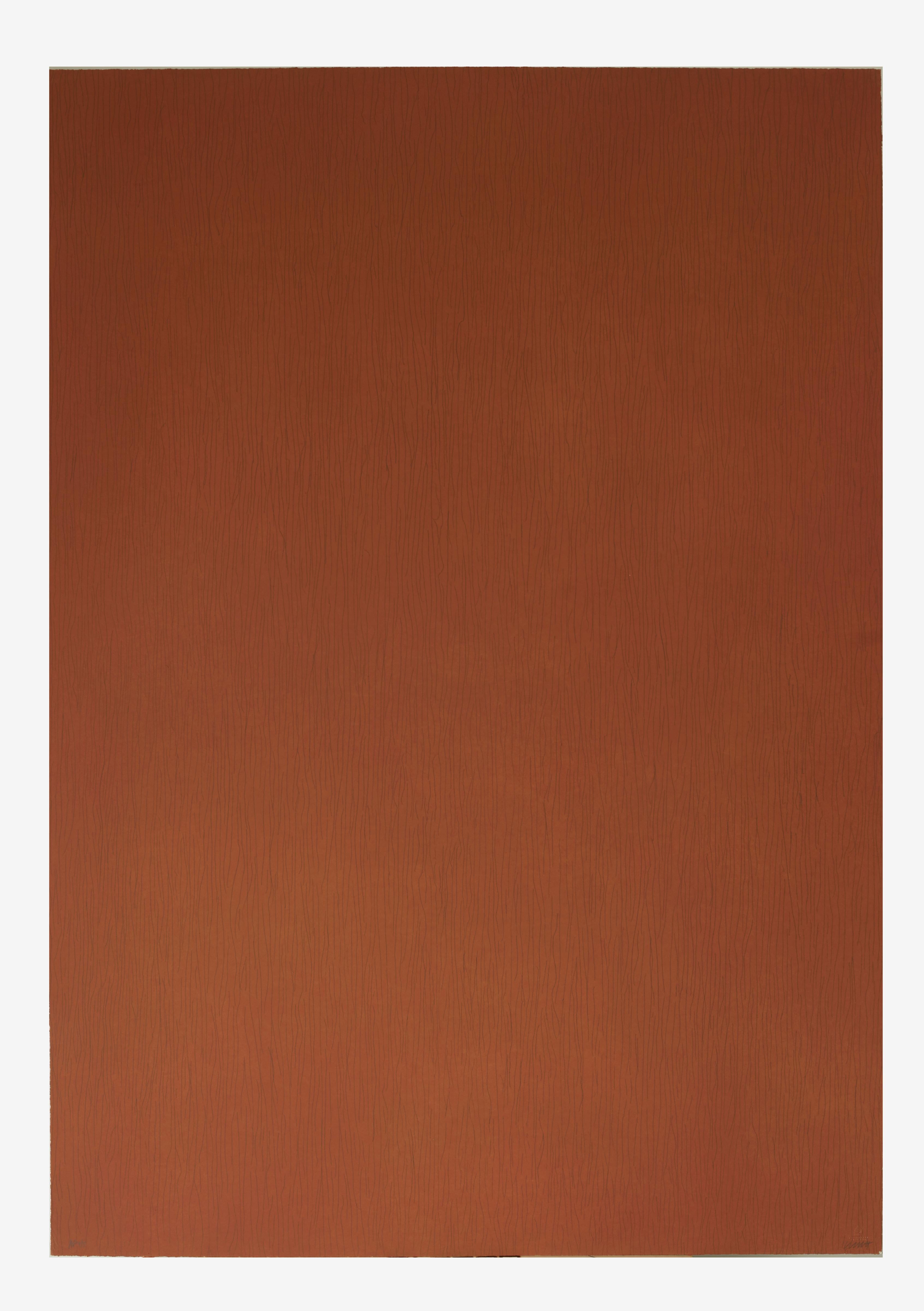 Sol LeWitt Abstract Print – Vertikale, nicht gerade Linien, keine Berührung mit Farbe, Platte 2