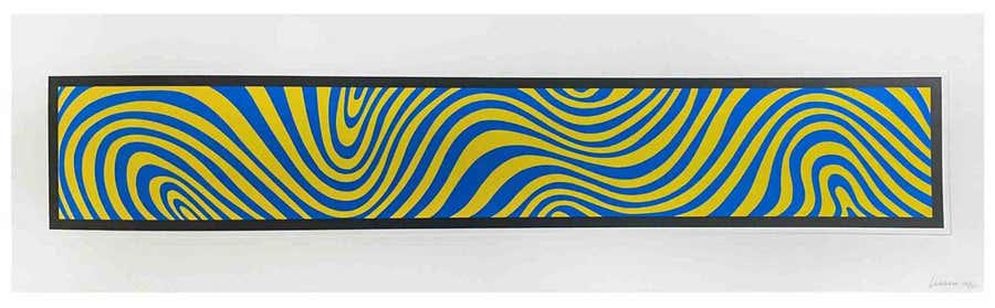 Wavy Irregular Bands - Etching by Sol Lewitt - 1996