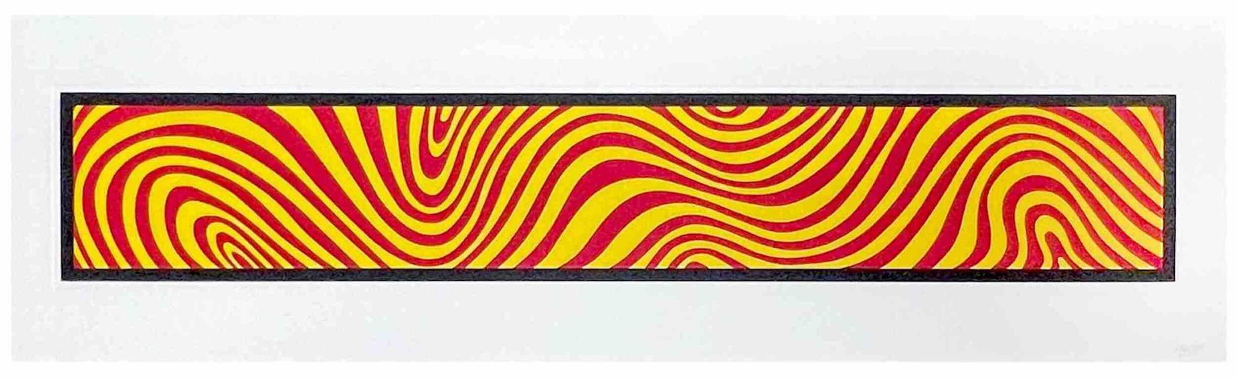 Sol LeWitt Abstract Print - Wavy Irregular Bands - Etching by Sol Lewitt - 1996