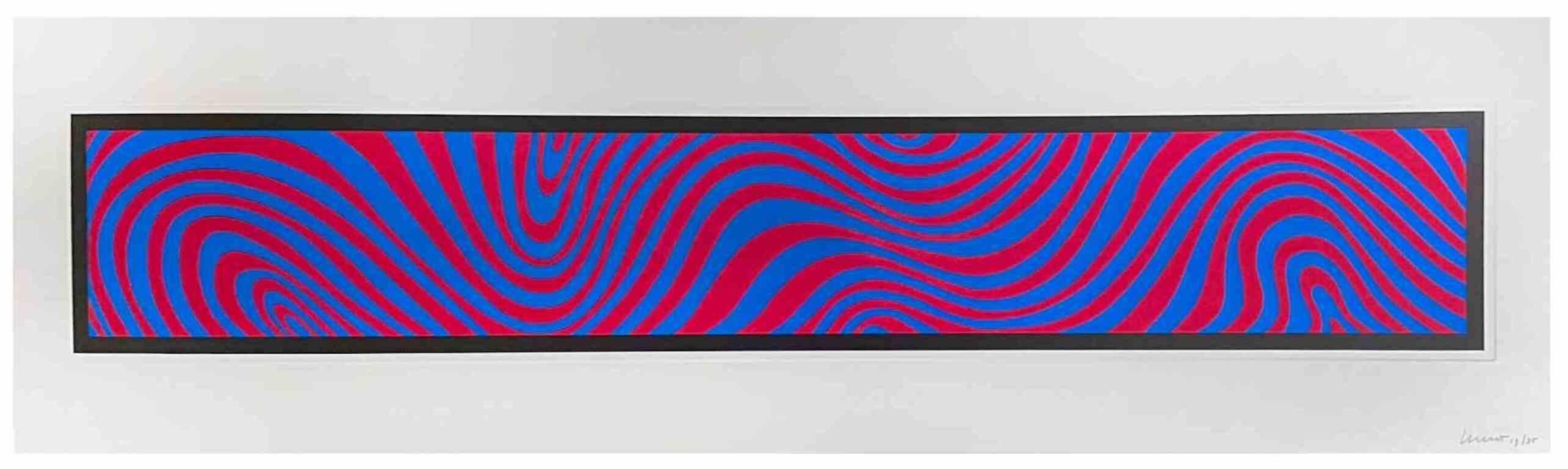 Sol LeWitt Abstract Print - Wavy Irregular Bands - Etching by Sol Lewitt - 1996