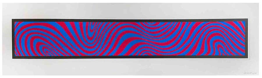 Wavy Irregular Bands - Etching by Sol Lewitt - 1996
