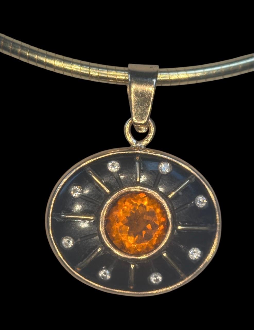 SOL Pendant

Black Onyx, Citrine, Diamonds, 14k Gold

The S O L line was developed around the idea of honoring oneself and living a life that lights you up. The sun is a powerful symbol of life and light and these pieces were designed to support and