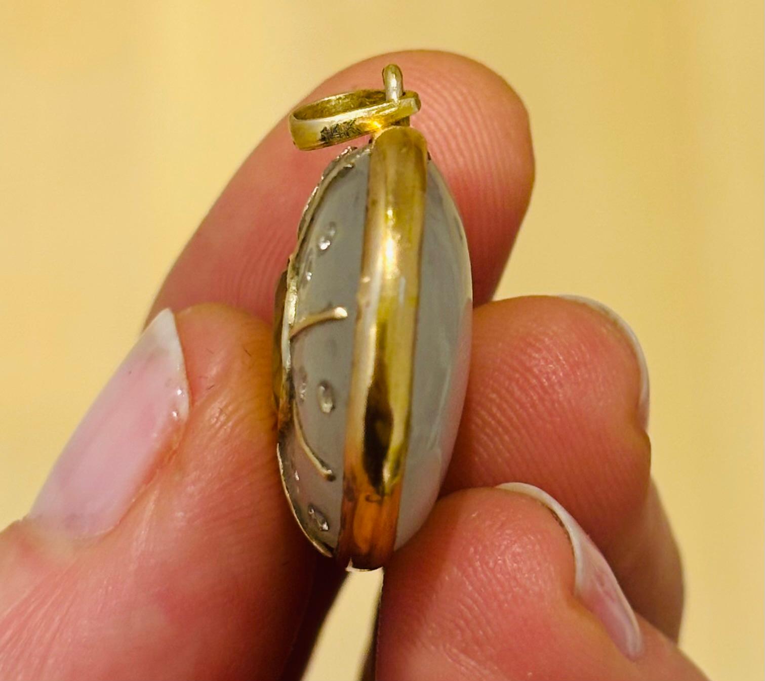 SOL PENDANT, Mondstein, Citrin, Diamanten, 14k Gold im Angebot 3