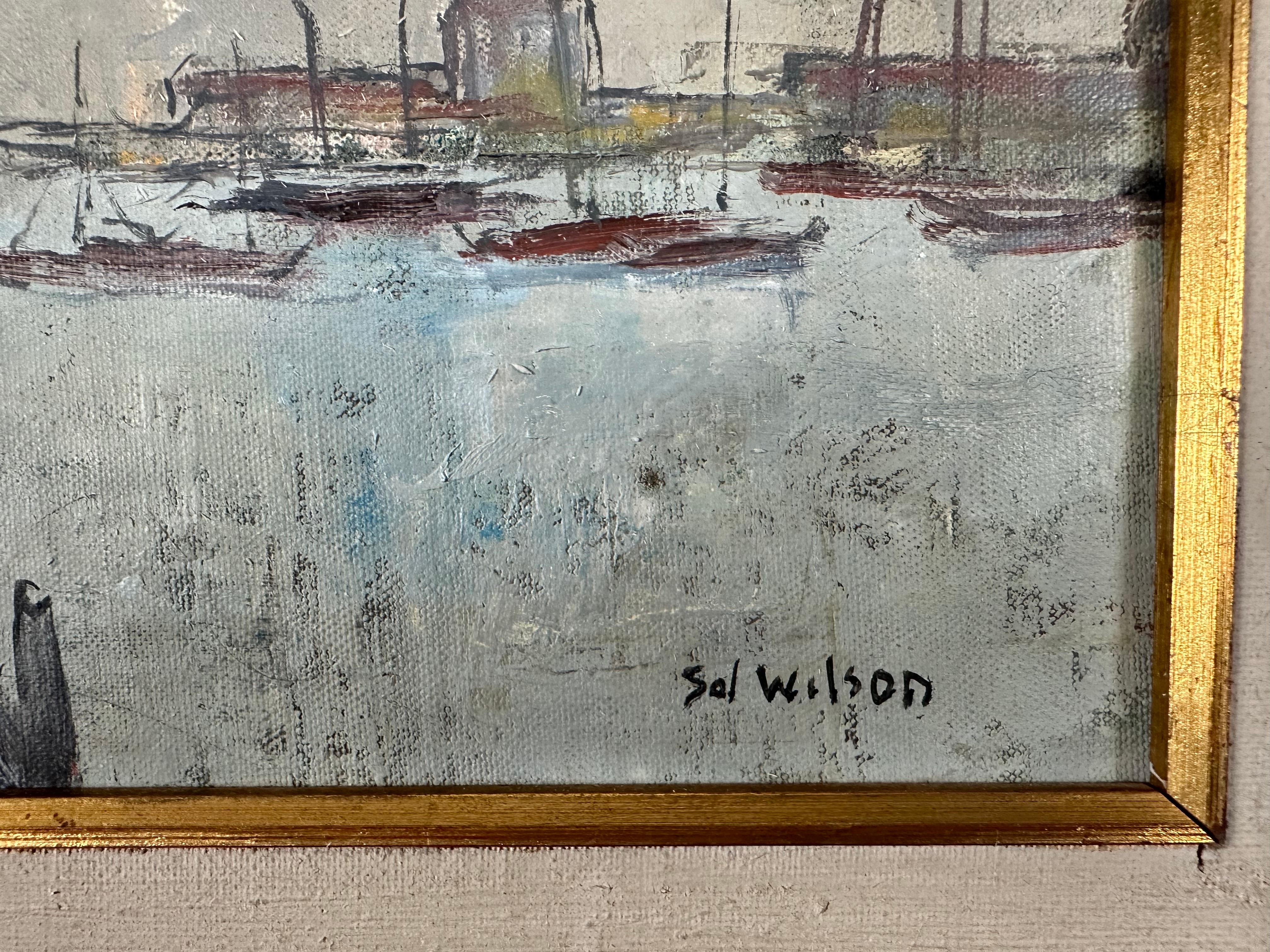 Fin de la jetée, Provincetown MA - Abstrait Painting par Sol Wilson