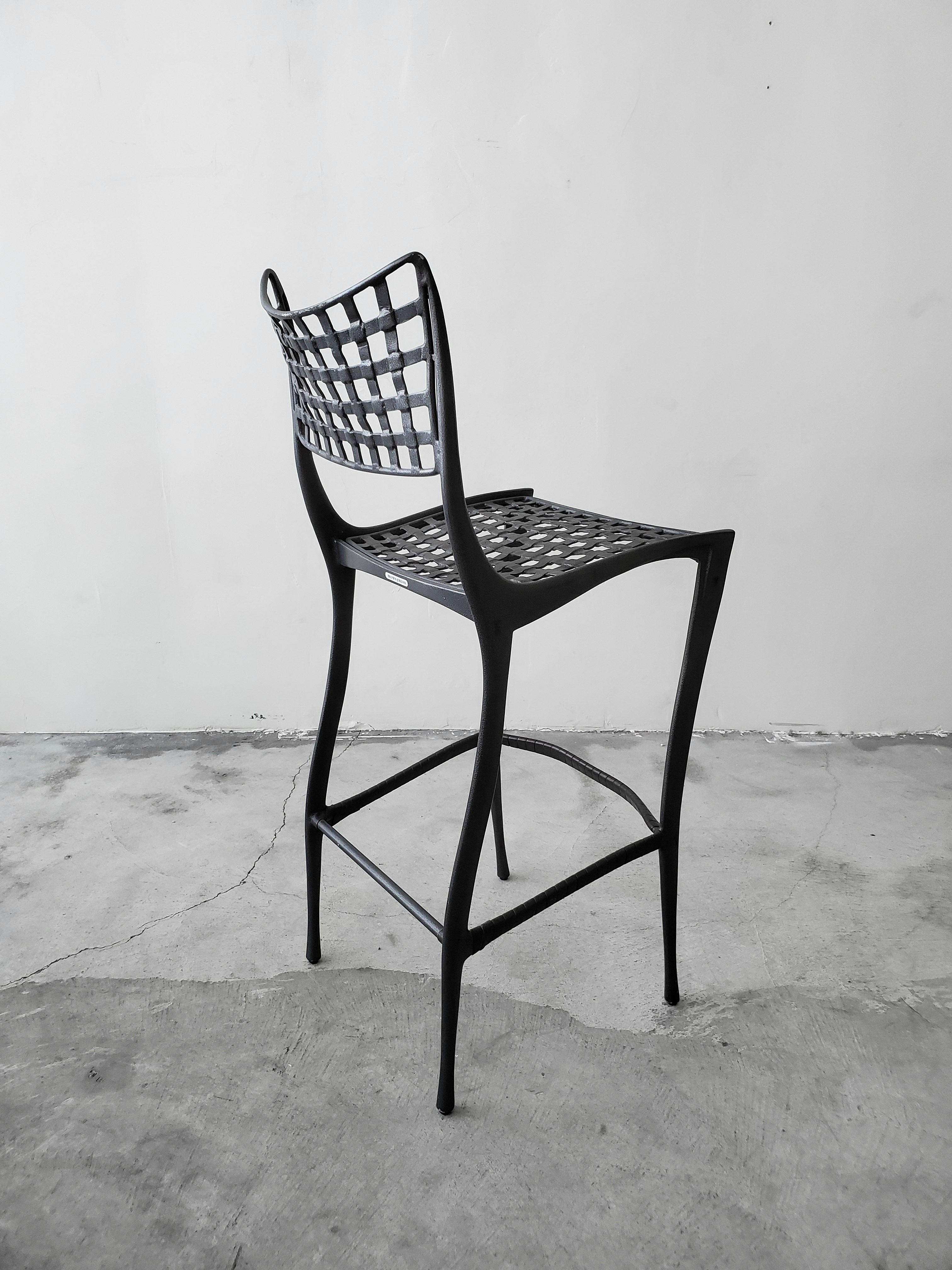 Aluminum Sol y Luna Gazelle Style Bar Stools by Dan Johnson