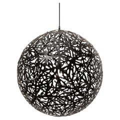 Sola 100 Pendant Lamp in 2 Sides Painted Bamboo Plywood by David Trubridge