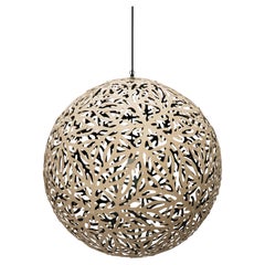 Sola 80 Pendant Lamp in 1 Side Painted Bamboo Plywood by David Trubridge