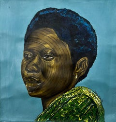 Mirada silenciosa -Siglo XXI, Contemporáneo, Figurativo, Retrato, África, Mujer