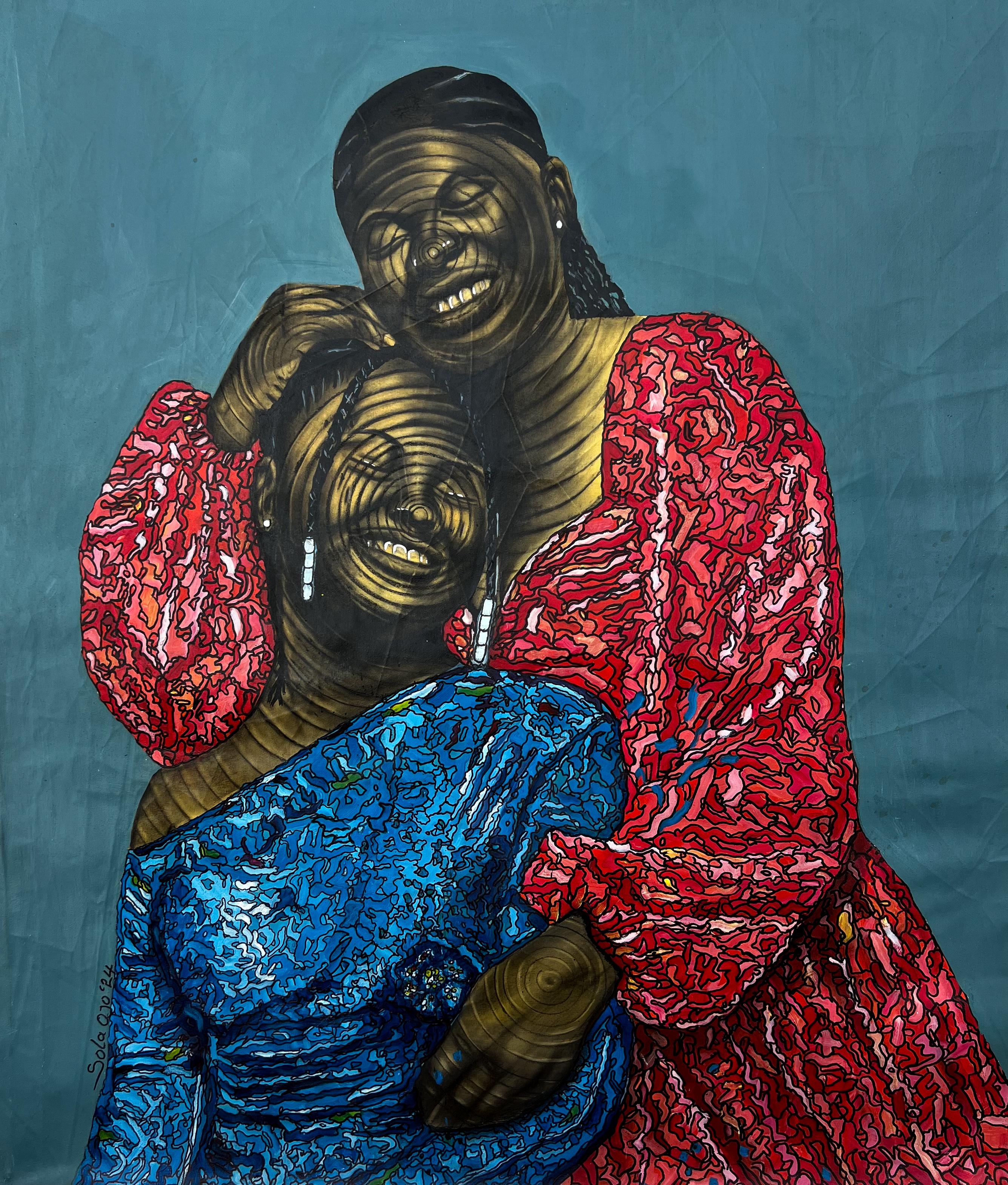 Sisters in Harmony -21st Century Contemporary, Figurative Portrait, Africa Women