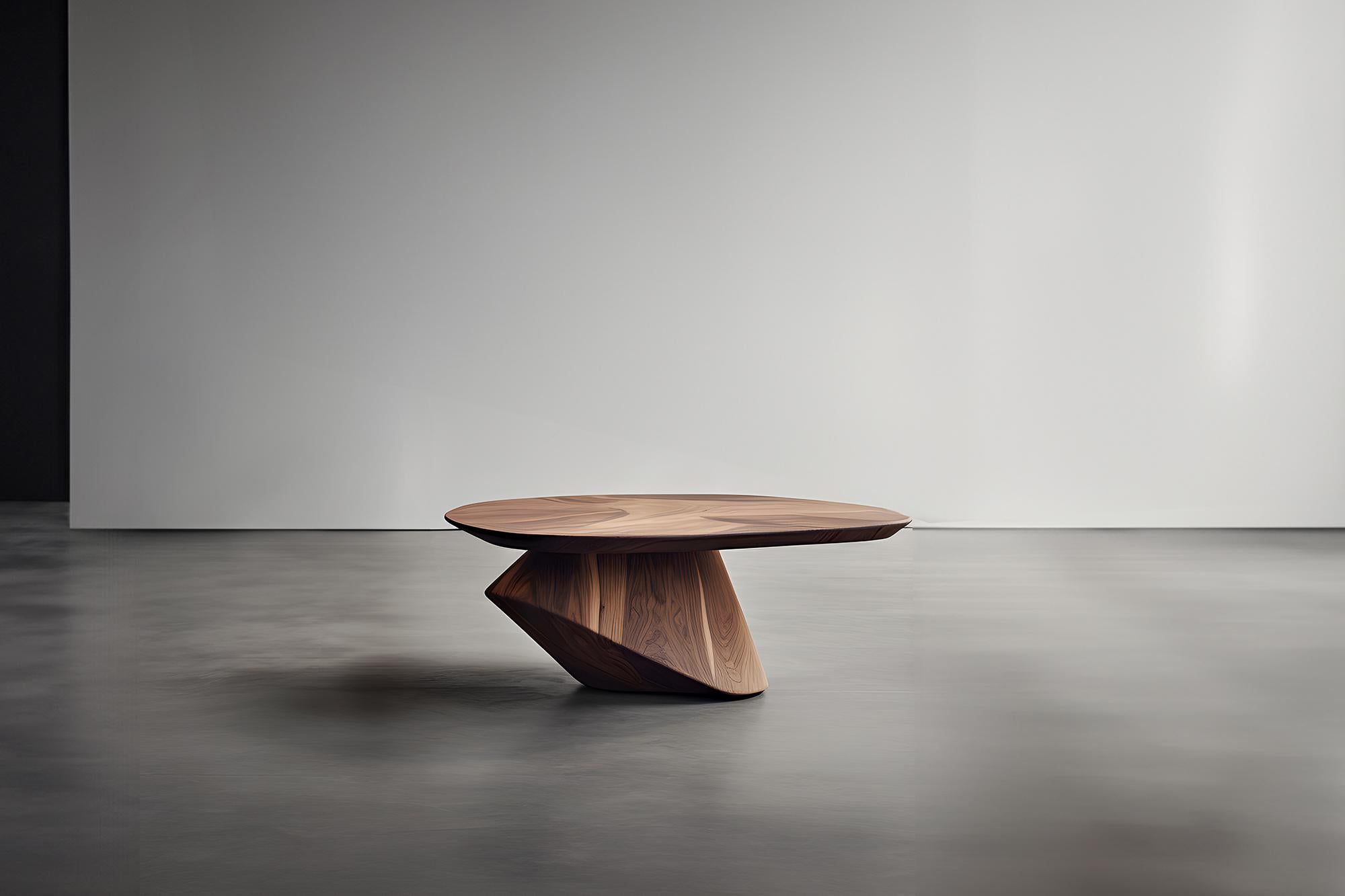 Mid-Century Modern Solace 36: Solid Wood Handmade Table, A Tribute to Modern Design For Sale