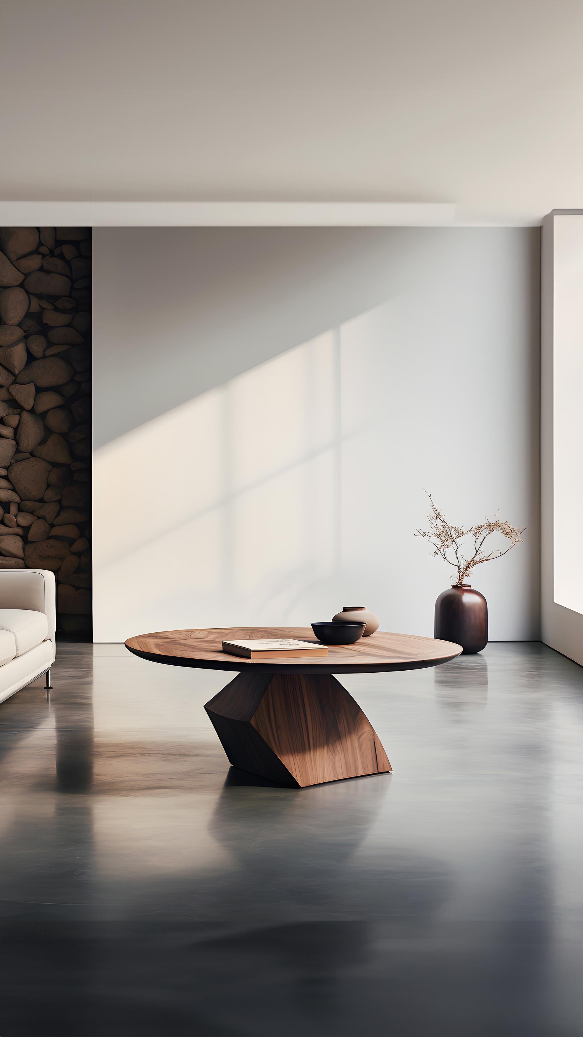 Contemporary Solace 36: Solid Wood Handmade Table, A Tribute to Modern Design For Sale
