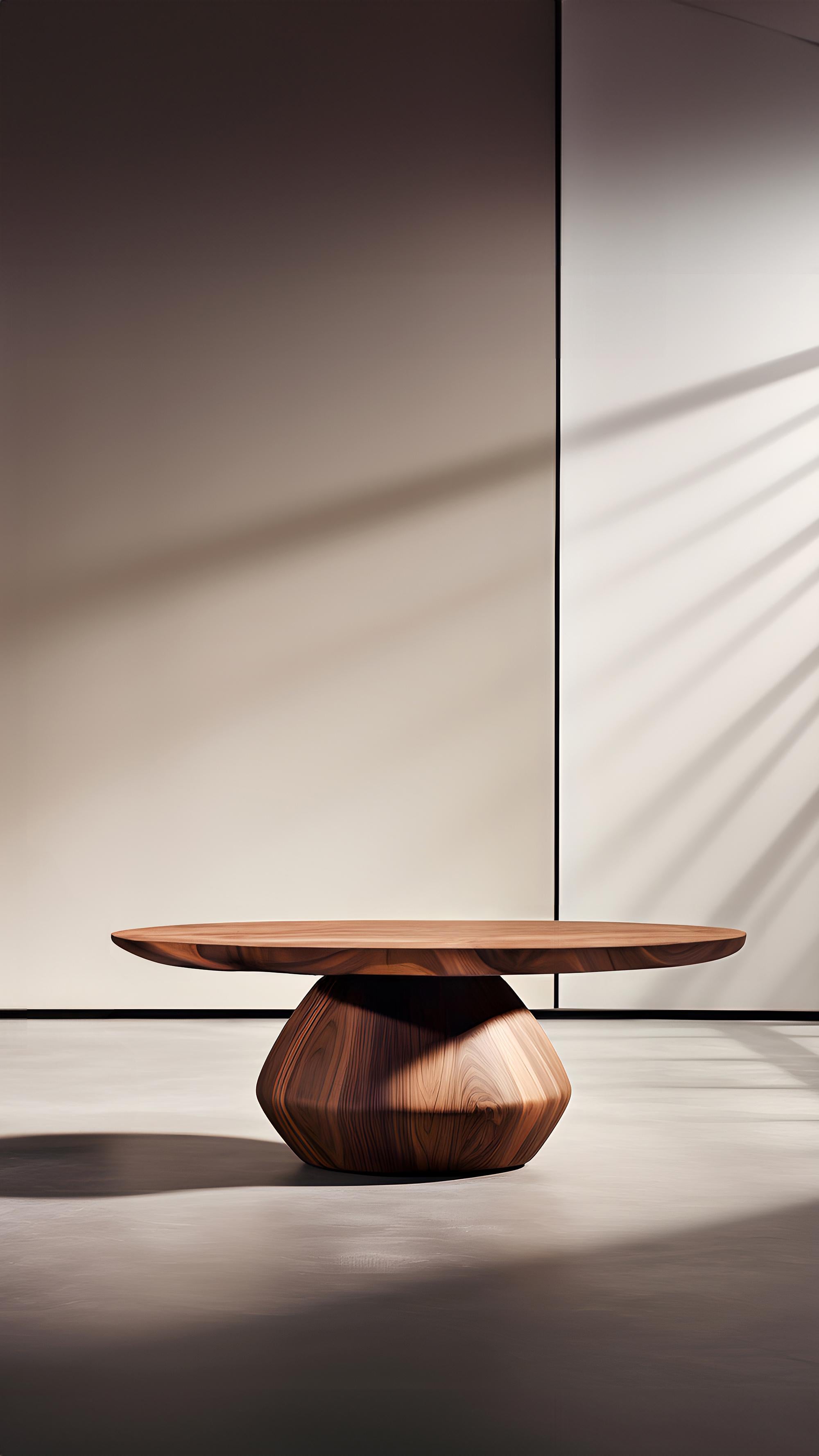 Contemporary Solace 42: Functional Art in Solid Wood with Circular Design For Sale