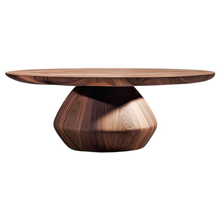 Solace 42: Functional Art in Solid Wood with Circular Design For Sale