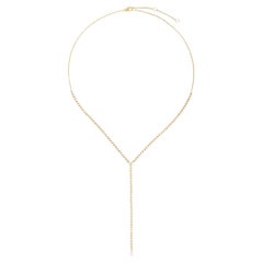 Solace Lariat 14K (or 18k upon request) Yellow Gold Diamond Necklace