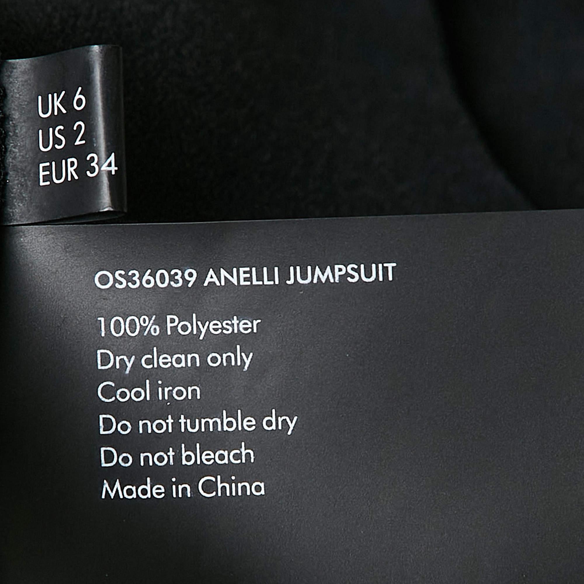 Solace London Noir Crêpe The Anelli Combinaison sans bretelles M 1