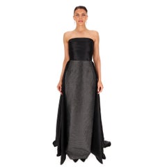 Solace London Crystal-Embellished Strapless Gown