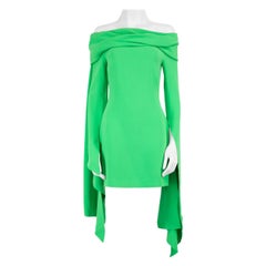 Solace London Green Off Shoulder Mila Mini Dress Size M
