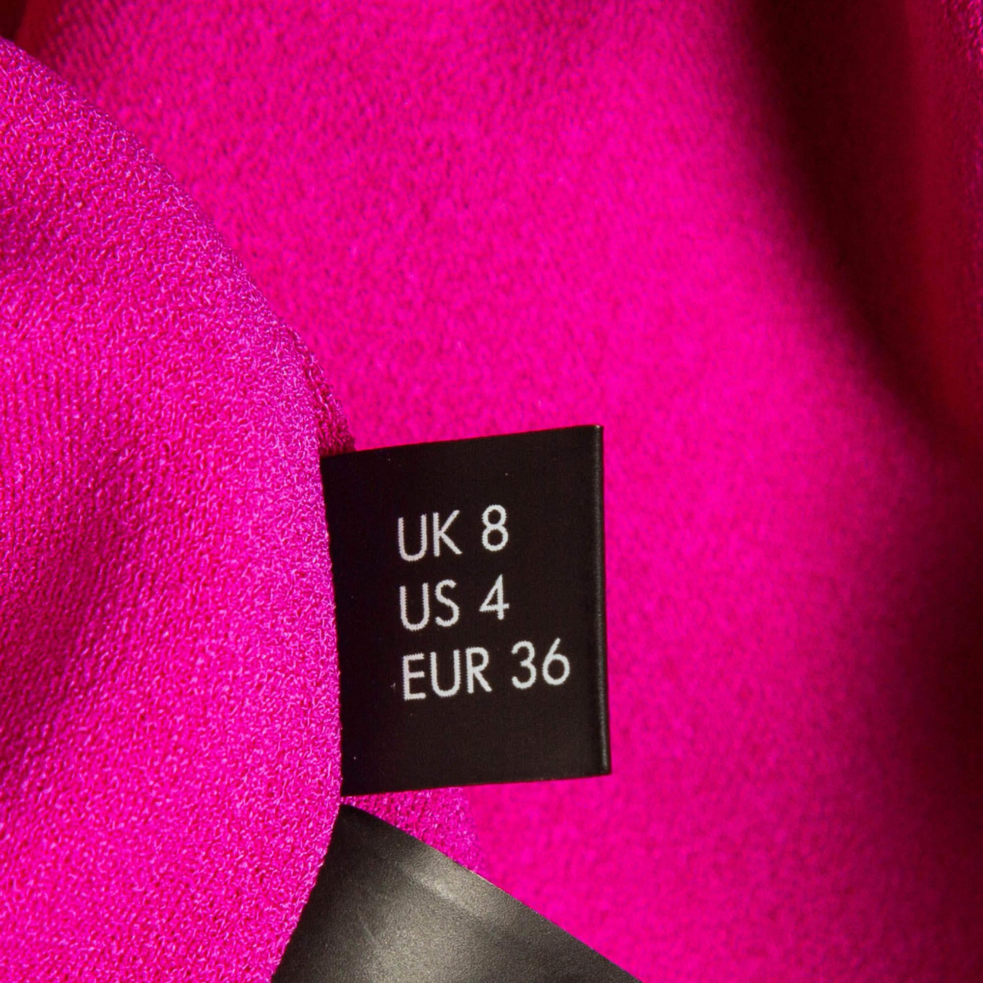Solace London Pink Crepe Maxi Dress S 2